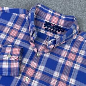 Vineyard Vines Multicolor Plaid Slim Fit‎ Murray Shirt Men's Size L Preppy Plaid